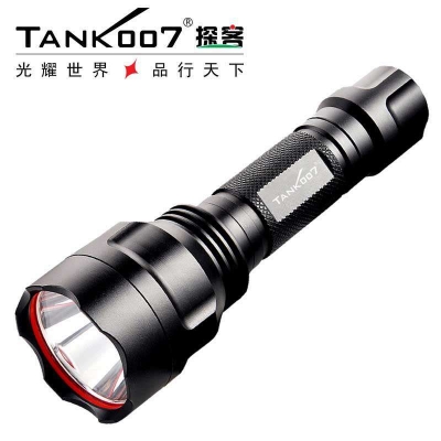 tank007探客超亮C8V2徒步防水LED便攜高亮手電筒Cree燈珠500流明