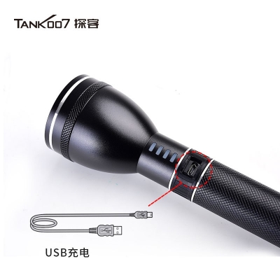 TANK007探客超亮手電正品led戶外巡邏搜索長(zhǎng)柄手電A602L指示燈款